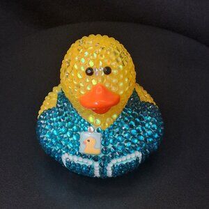 Respiratory Therapist/Doctor/Nurse Bedazzled Rubber Duck in Scrubs, Bling Duck